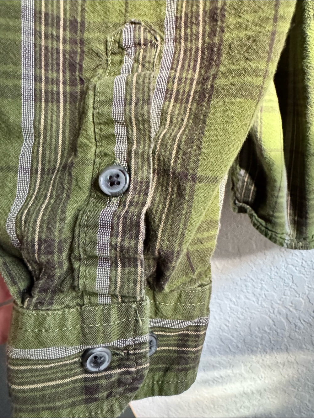 Carhartt Olive Green Plaid Button-Up Shirt - Picture 5 of 7
